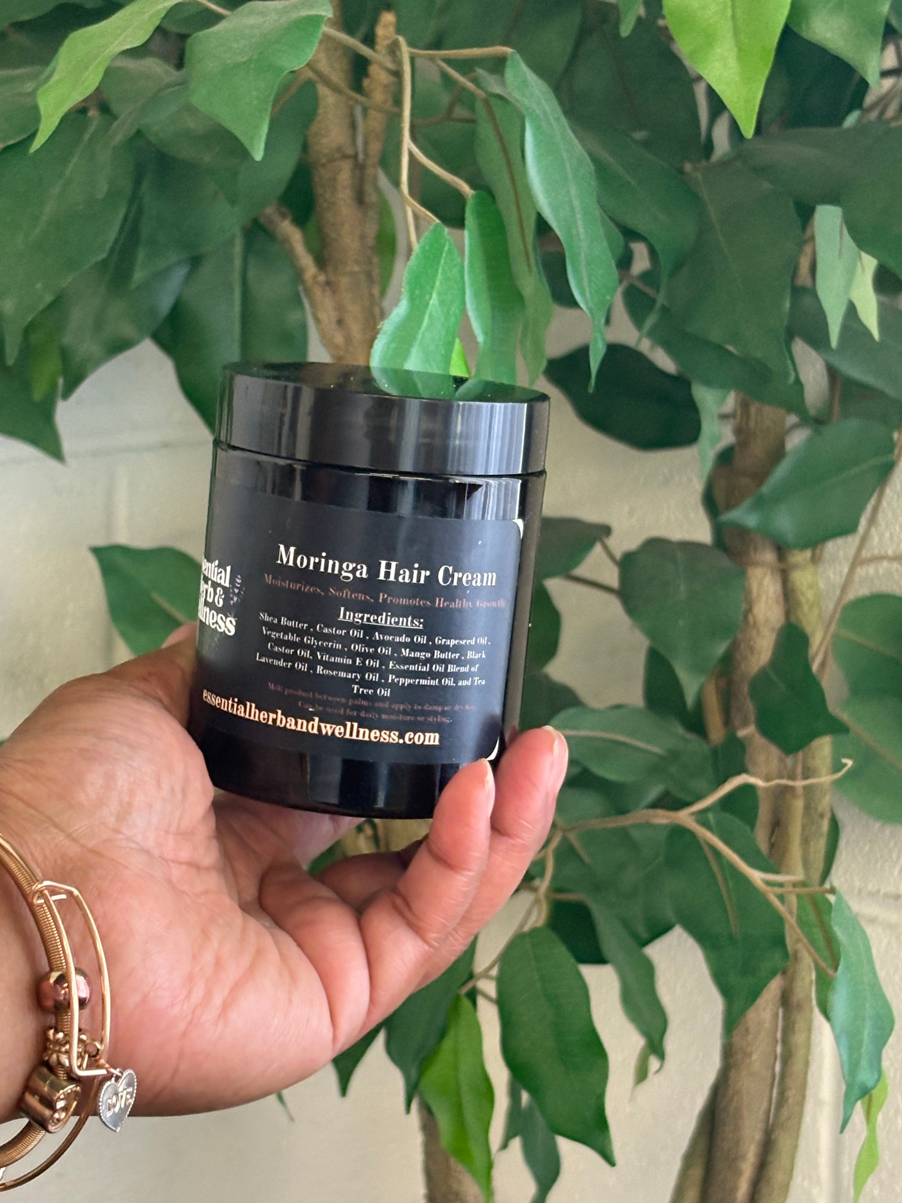 Moringa Hair Cream - 4 oz Jar – Essential Herb and Wellness